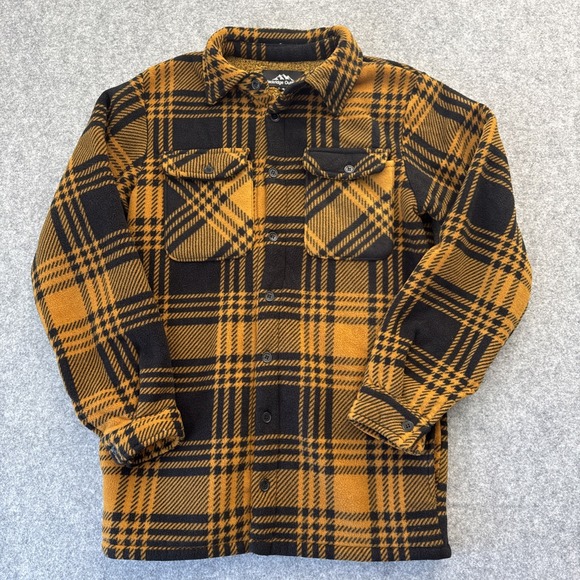 Blackridge Outfitters Other - Blackridge Outfitters Mens Small Orange Plaid Fleece Lined Flannel‎ EUC